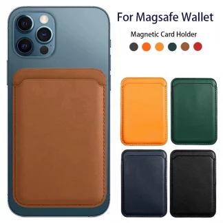 For Magsafe Magnetic Luxury Leather Card Holder Wallet Case For iPhone 14 Pro Max 13 12 Phone Bag Cover Adsorption Accessories